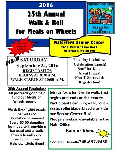 Walk and roll for meals on wheels
