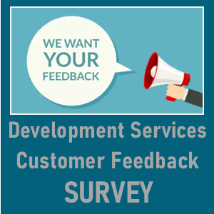 Development Services Customer Feedback Survey Graphic