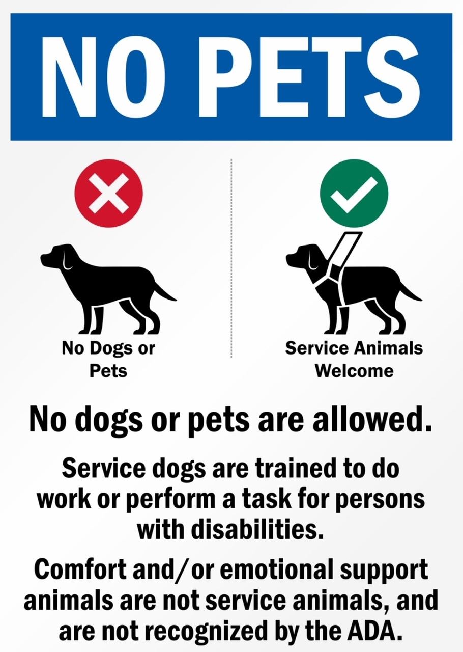 Hess no pets sign